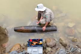 Phát hiện quả bom 'khủng' gần chợ Nam Đông ở Huế
