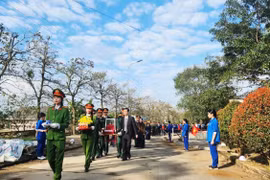 Xúc động lễ truy điệu, an táng 5 hài cốt liệt sĩ ở Khe Sanh