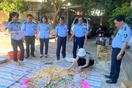 Tiêu hủy 1.200 sản phẩm thực phẩm, mỹ phẩm không rõ nguồn gốc