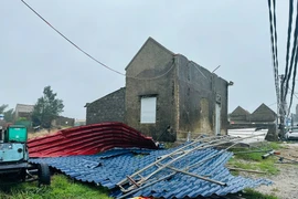 Theo đó, vào lúc 15h hôm nay (25/8), bão số 5 đã vào khu vực bờ tại Hà Tĩnh và Nghệ An với cường độ mạnh cấp 13, giật cấp 16.