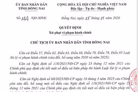 Xử phạt Công ty TNHH Huynh Đệ Thượng Hải 50 triệu đồng