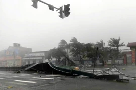 Những hình ảnh đầu tiên ở Hà Tĩnh khi bão số 5 đổ bộ