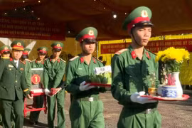 Truy điệu, an táng 4 hài cốt liệt sĩ ở Quảng Trị