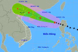 Bão số 11 Matmo giật cấp 16 đang hướng vào Bắc Bộ