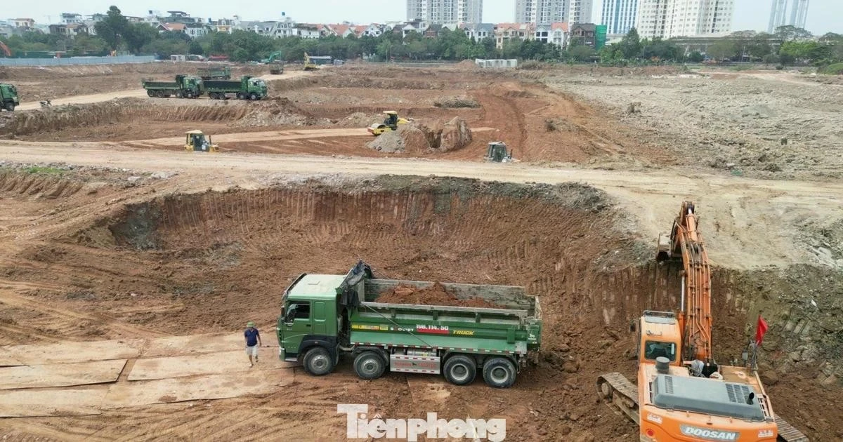 Cận cảnh công trình hồ chống ngập rộng 12 ha ở Hà Nội