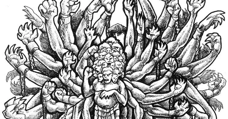 Rùng mình truyền thuyết về quái thú khổng lồ 100 tay