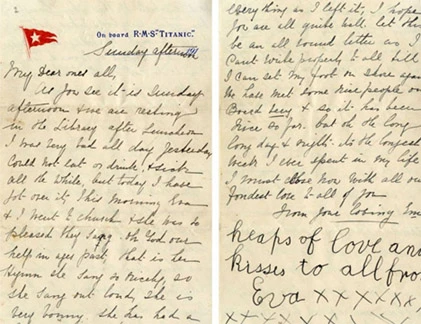 Tiết lộ bất ngờ về lá thư cuối cùng trên tàu Titanic 