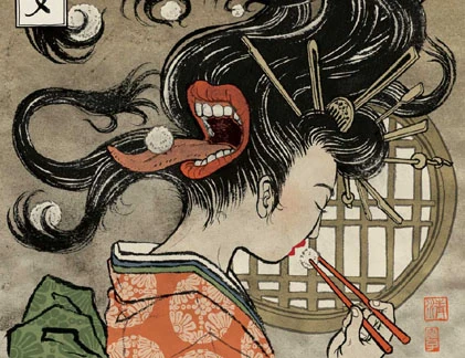 Hãi hùng yêu tinh hai miệng nổi tiếng Nhật Bản