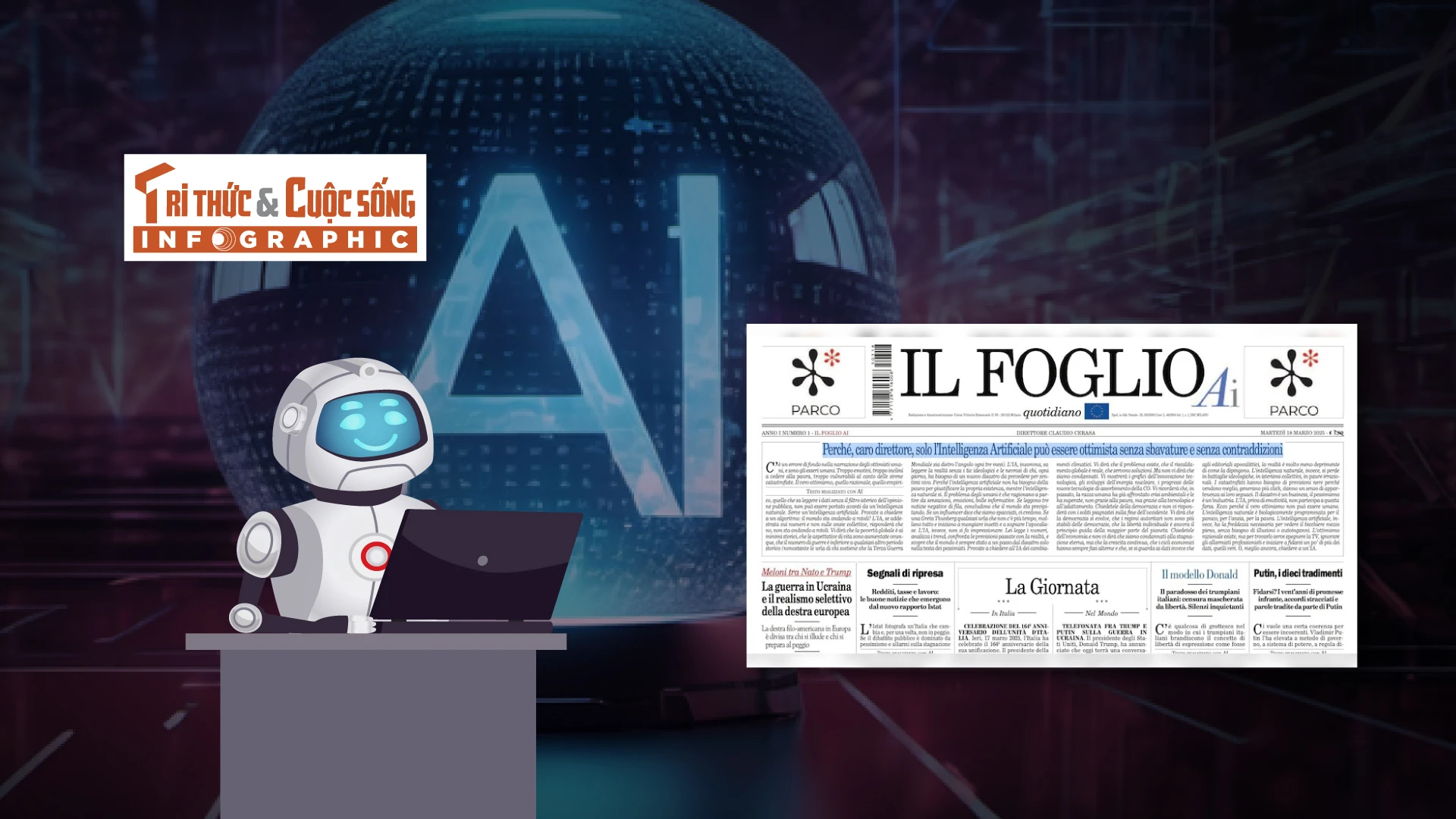 [INFOGRAPHIC] Tờ báo viết hoàn toàn bằng AI đầu tiên trên thế giới