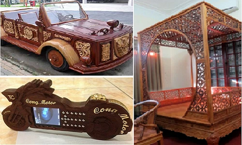 "Ngả mũ" thú chơi siêu phẩm đồ gỗ của đại gia