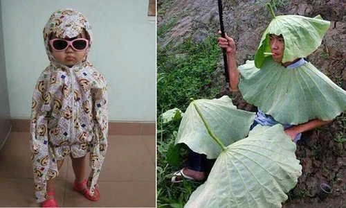 Ảnh: Trăm kiểu ngụy trang nắng nóng cũng phải chào thua