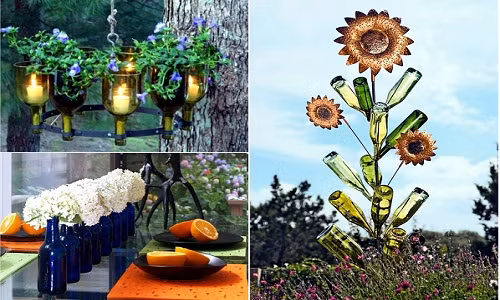 Cách trang trí nhà đẹp bằng chai thủy tinh cực ấn tượng