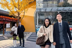 Quế Ngọc Hải điển trai như tài tử, sánh đôi bên bà xã du lịch Thượng Hải