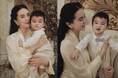 MC Mai Ngọc đón tuổi mới bên con trai kháu khỉnh, đáng yêu