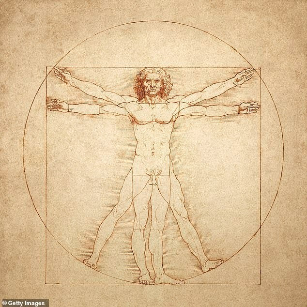 Bức tranh “Người Vitruvius” được danh họa Leonardo da Vinci vẽ vào khoảng năm 1490. Đây là một trong những bức vẽ nổi tiếng nhất của danh họa xuất chúng này. Ảnh: Getty Images.