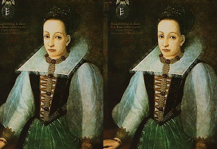 Tương truyền, trong lần chải tóc cho nữ bá tước Elizabeth, người hầu gái đã mắc lỗi làm rụng tóc của chủ nhân. Thấy vậy, nữ bá tước Elizabeth vô cùng tức giận nên tát một cú rất mạnh khiến hầu gái bật máu. Máu của hầu gái văng ra dính vào tay bá tước Elizabeth. Khi lau khô vết máu, bà nhận thấy da tay dường như mềm mịn hơn. Kể từ đó, bà trở thành ác quỷ khát máu. Ảnh: Public Domain, via Wikimedia Commons.