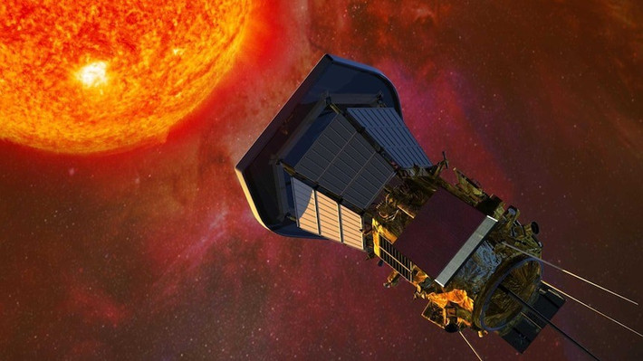 Theo NASA, Tàu thăm dò Parker Solar Probe sẽ tiếp tục thu thập dữ liệu khi quay quanh Mặt trời và dự kiến đi qua điểm cận nhật, điểm gần bề mặt Mặt trời nhất vào ngày 15/9. Ảnh: Johns Hopkins University Applied Physics Laboratory.
