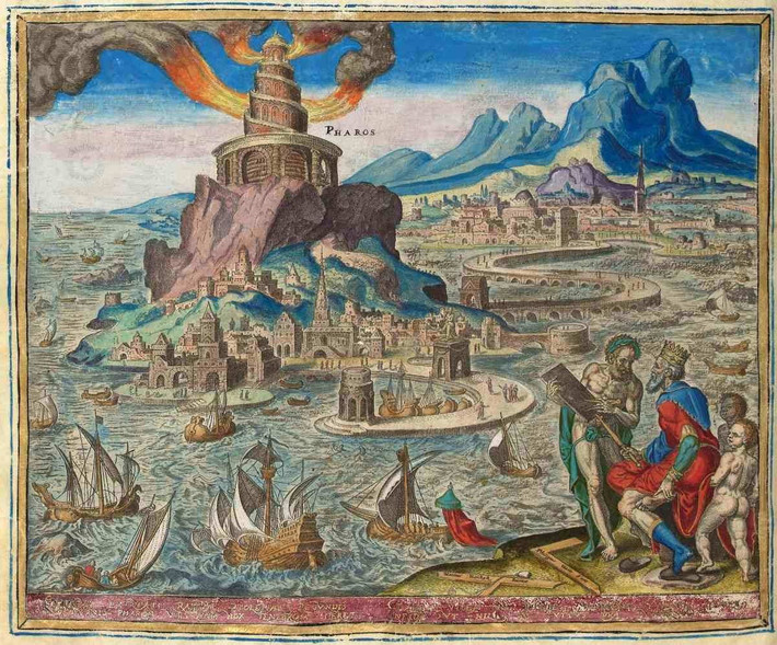 Alexandria sau đó trở thành thủ đô Ai Cập dưới triều đại Ptolemaic của các pharaoh Hy Lạp hóa (vị vua đầu tiên, được gọi là Ptolemy I Soter, là một trong những vị tướng đáng tin cậy nhất của Alexander) và là một trong những thành phố giàu có nhất thời cổ đại. Ảnh: Rijksmuseum.