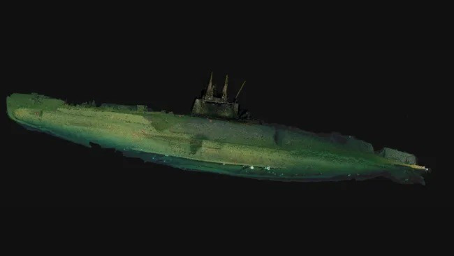 Viện Hải dương học Woods Hole và Cơ quan Lịch sử và Di sản Hải quân Mỹ mới đây chia sẻ kết quả các chuyến lặn sâu được thực hiện vào tháng 2 và tháng 3 năm nay. Theo đó, các chuyên gia lần đầu tiên định vị được vị trí của xác tàu ngầm USS F-1 ở ngoài khơi bờ biển San Diego. Ảnh: Zoe Daheron, © Woods Hole Oceanographic.