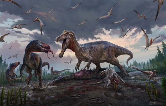 Trong tên gọi loài khủng long mới, qinglong - tức Thanh Long - có nghĩa là "rồng xanh" và cũng là tên một huyện tại tỉnh Hà Bắc - Trung Quốc, nơi bộ xương hóa thạch được tìm thấy. Ảnh: Anthony Hutchings.