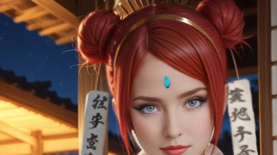 AI tái hiện vẻ đẹp Uzumaki Mito khiến Hashirama say đắm 