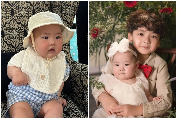 Hai con đáng yêu của Á hậu Tú Anh và chồng trẻ