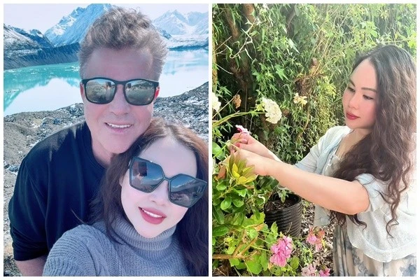 Trương Phương khoe được chồng Tây chiều chuộng