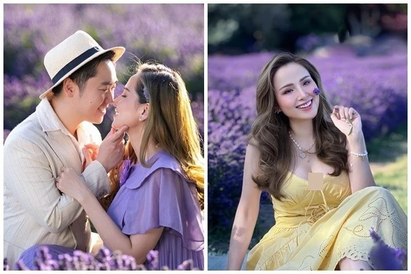 Diễm Hương tình tứ bên chồng ở Canada