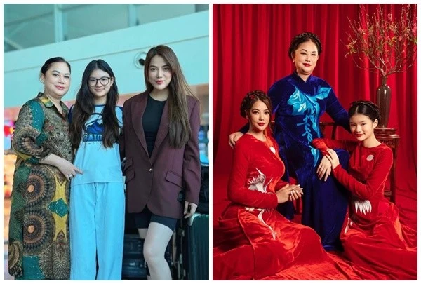 Trương Ngọc Ánh khoe mẹ ruột và con gái có chiều cao nổi bật