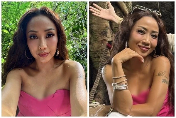 Ốc Thanh Vân trông khác lạ khi nhuộm da nâu đóng phim