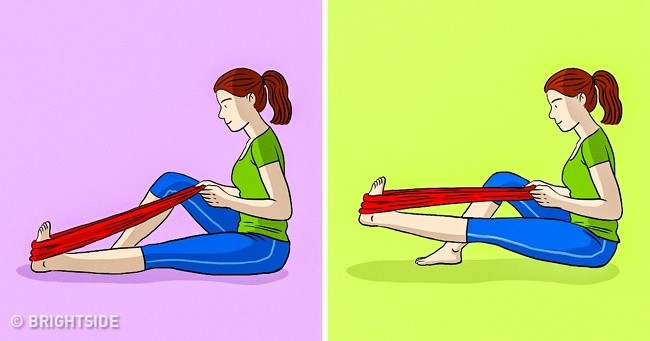5. Làm căng khăn: Một trong những phương pháp hiệu quả nhất là cách sử dụng khăn, khăn quàng cổ hoặc cà vạt để khéo căng chân.