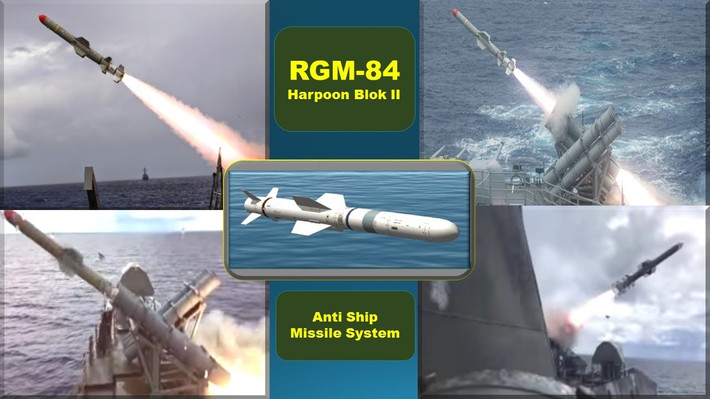 Ngày 17/6/2022, Ukraine đã đánh chìm tàu Spasatel Vasily Bekh bằng hai tên lửa RGM-84 Harpoon. Đây là một phần trong chuỗi sự kiện dẫn đến việc Nga từ bỏ đảo Rắn. Các tên lửa phóng từ mặt đất có thể là một phần của lô hàng ban đầu do Đan Mạch tài trợ. Ảnh: Maxswell.
