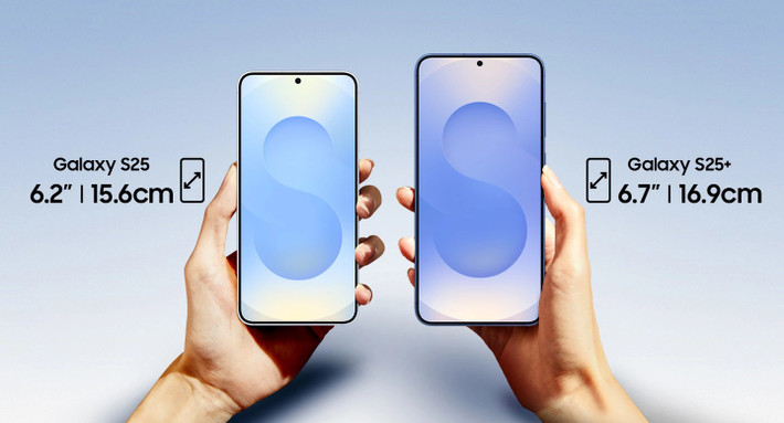 Cả ba thiết bị đều được trang bị màn hình Dynamic AMOLED thế hệ 2, hỗ trợ 120Hz tần số quét tự động (1Hz-120Hz), cho trải nghiệm mượt mà và tiết kiệm pin. Kích thước màn hình: • Galaxy S25: 6,2 inch FHD+. • Galaxy S25+: 6,7 inch QHD+. Ảnh: Live Unpacked
