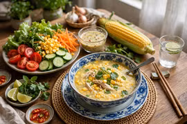 Ngô giàu chất xơ, vitamin nhóm B, nấu súp ngô gà trứng ai cũng thích