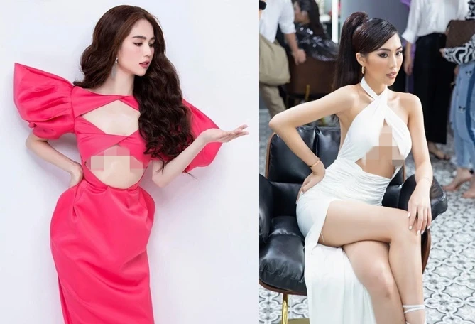 “Nhức mắt” với đầm khoét ngực táo bạo của mỹ nhân Việt