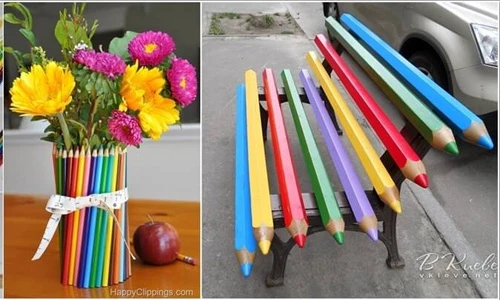 Ý tưởng trang trí nhà cực độc chủ đề bút chì màu