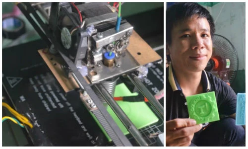 Cận cảnh máy in 3D từ phế liệu của ba bạn trẻ