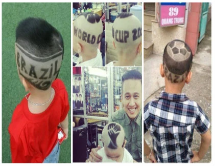 Kiểu tóc World Cup siêu độc của các hotboy nhí