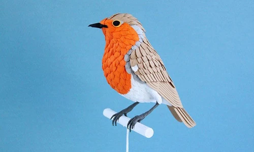 Cận cảnh chim làm bằng giấy cực tinh xảo nhìn như thật