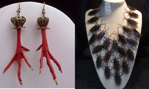 Giật mình những món đồ trang sức hình thù kinh dị
