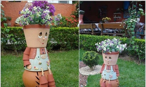 Những kiểu chậu hoa trang trí nhà vô cùng lạ mắt, ấn tượng