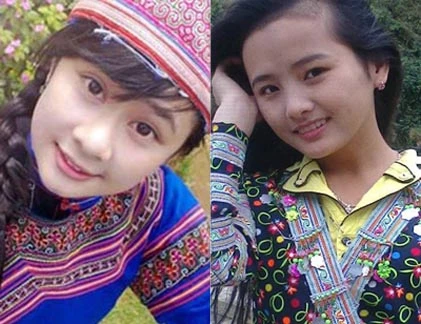 Thiếu nữ khoe sắc trong trang phục dân tộc