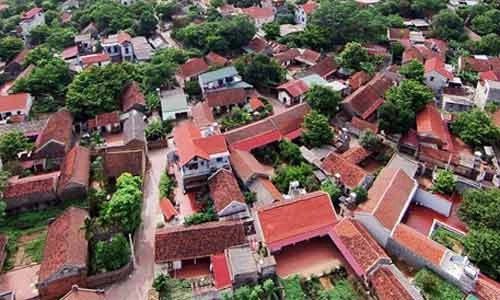Vẻ đẹp tuyệt vời của làng cổ Đường Lâm nhìn từ trên cao