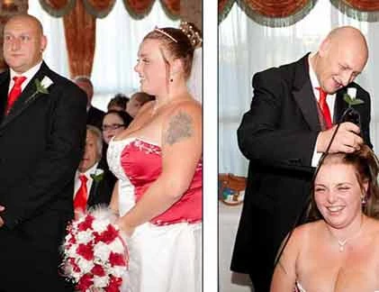 Cô dâu cạo đầu quyên tiền cho quỹ ung thư