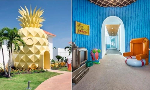 Bên trong khách sạn hình quả dứa độc đáo, sang chảnh