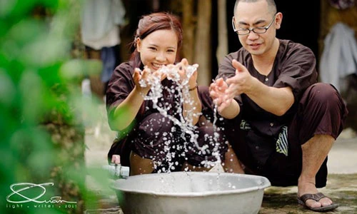 Cặp Việt-Nhật gây ấn tượng với ảnh cưới đậm chất Nam Bộ