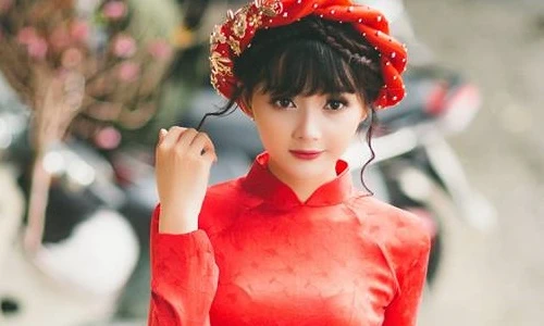 “Hot girl ảnh thẻ” đẹp khác lạ trong bộ ảnh Tết