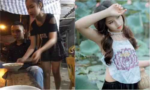 Cô bé bán miến gà bị chụp lén vì quá dễ thương