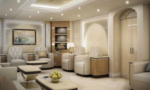 Dàn nội thất siêu sang bên trong cung điện trên bầu trời