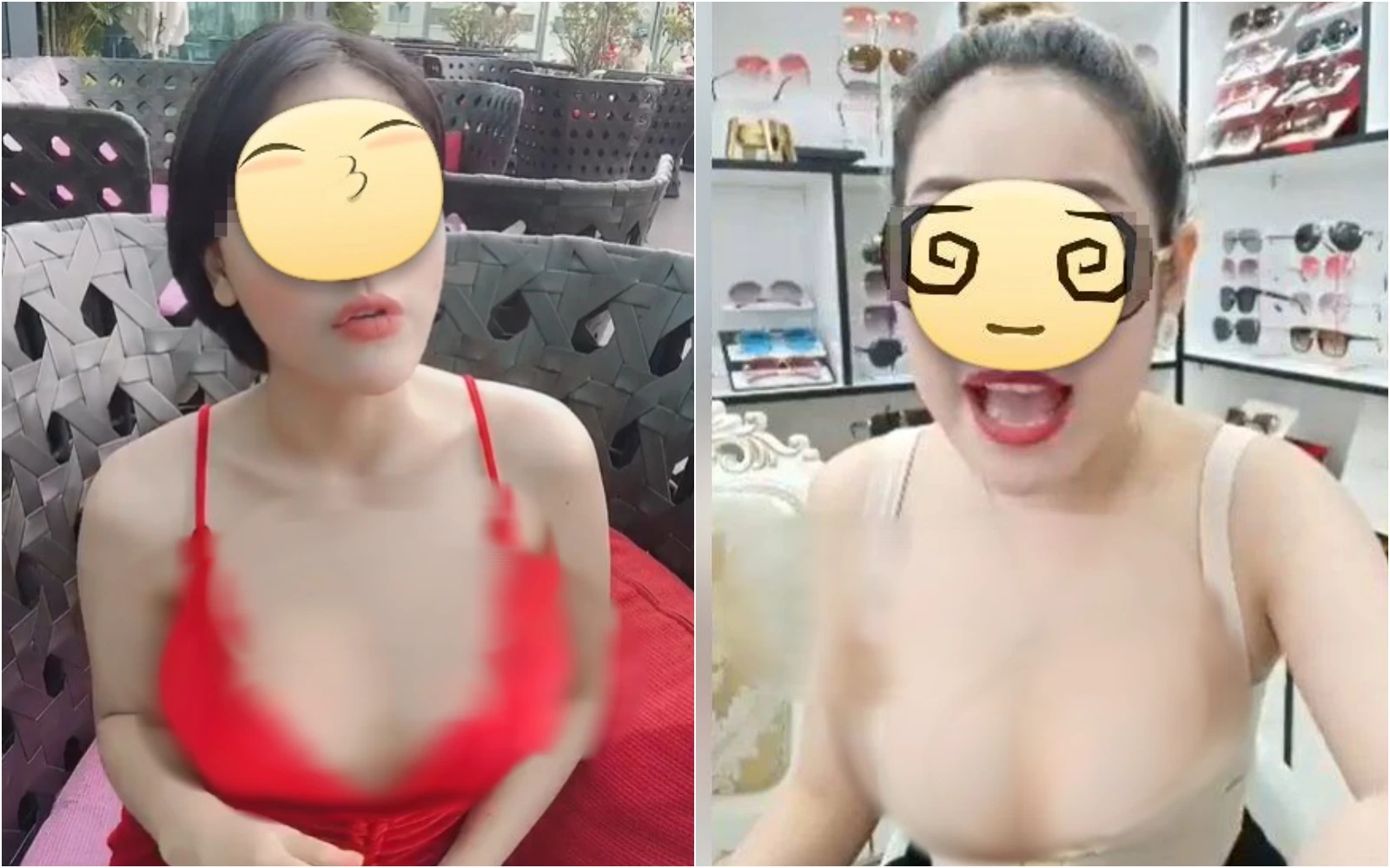 Cách ăn mặc hở hang phản cảm livestream bán hàng bị “ném đá“